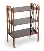 A THONET BRASS MOUNTED BEECHWOOD ETAGERE