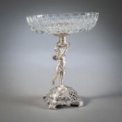 A FOOTED DISH WITH PUTTO