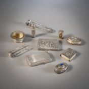 A MIXED LOT OF CASES; TONGS ECC.