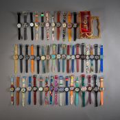 Collection of 47 Swatch watches