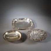 THREE SILVER DISHES