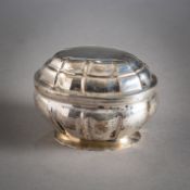A PARTIAL GILT BAROQUE SILVER SUGAR BOX