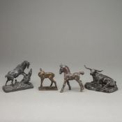 BUFFALO, HE-GOAT, FOAL AND FAWN