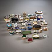 MIXED PORCELAIN AND ENAMEL JARS