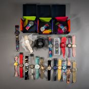 Collection of 23 Pop Swatch watches