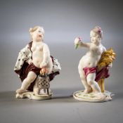 TWO PUTTI - ALLEGORY OF SUMMER AND WINTER