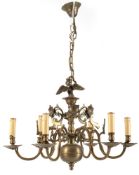A DANZIG STYLE BRASS CANDELABRA