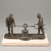 TWO STEEL CASTER