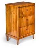 A GERMAN BIEDERMEIER WALNUT COMMODE