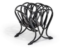 A THONET EBONIZED BENTWOOD NEWSPAPER STAND