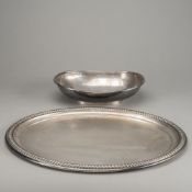 AN OVAL BOWL AND A TRAY