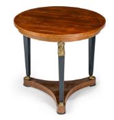 A BRONZE MOUNTED PARCEL EBONIZED MAHOGANY OCCASIONAL TABLE
