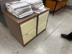 2 x Metal 2 Drawer Cabinets