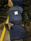 Blue mixed chairs x 5