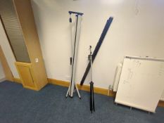 2 x Projector Screen on Tripod Stands