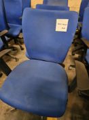 Blue Fabric Chairs x 4