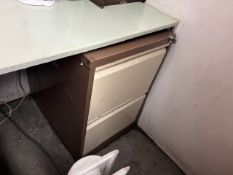 2 Drawer metal filing cabinet