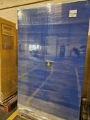 Blue metal cabinets x 2