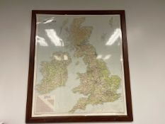 Bartholomew British Isles Framed Map