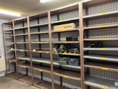 5 bays of metal racking