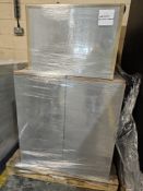 2 Metal and 1 Wooden cabinet