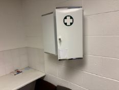White first aid kit wall mounted cabinet