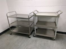 2 x Catering Serving & Clearing Trolley's