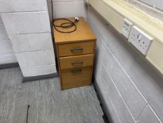 wooden 3 drawer filing cabinet