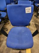 Blue Fabric Chairs x 4