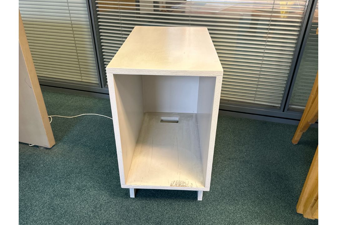 Off White Open Front Cupboard - Image 1 of 5