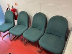 4 x green chairs