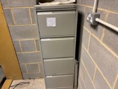 4 Drawer metal filing cabinet