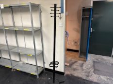Black metal coat stand