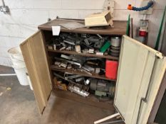 metal cabinet and contents