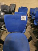 Blue Fabric chairs x 5
