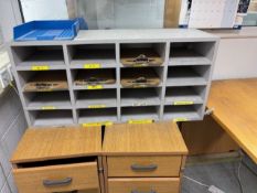 grey pigeon hole unit