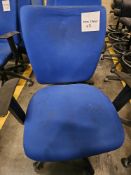 Blue Fabric Chairs x 5
