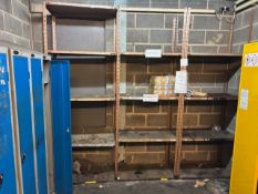 3 bays of metal racking