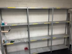 3 x bays metal shelving