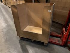 3 x open fronted wooden pallet crates