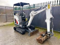 2020, Bobcat E19 Excavator (1,396 hours) Key Code Start, Expanding Tracks, + 2 Buckets