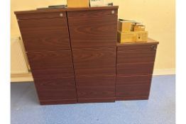 NO RESERVE Dark Wood Storage Drawers x4