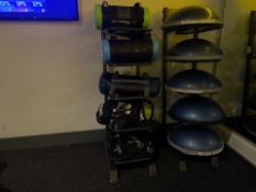 Assorted Exercise Bags & Stand