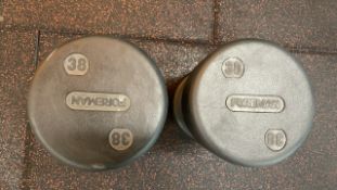 Pair Of Foreman Dumbbell 38kg
