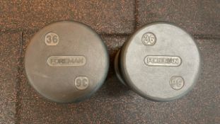 Pair Of Foreman Dumbbell 36kg