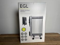 EGL 2000W Oil Radiator - White