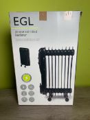 EGL 2000W Oil Radiator - Black