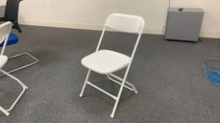 Approximately 30 x White Foldable Chairs