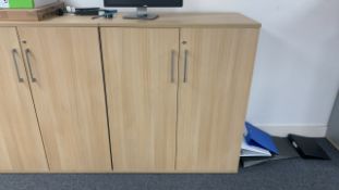 *NO RESERVE* 3 x Beech Effect Cabinets