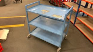 Light Blue Metal Trolley